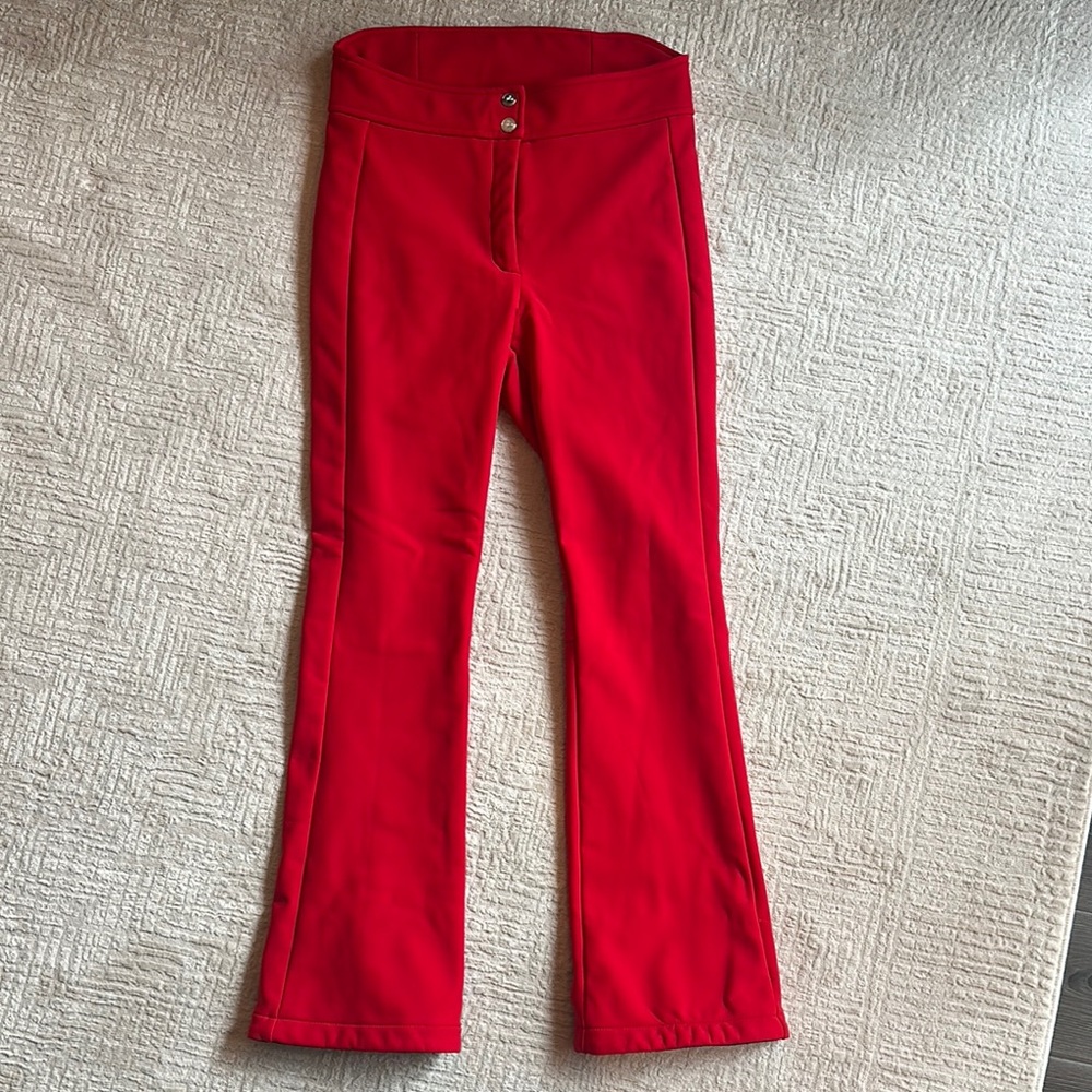 Stylish Red High-Waisted Pants